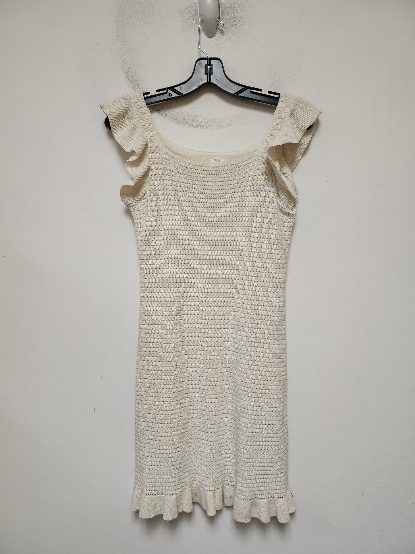 Dress Casual Midi By Anthropologie In Cream, Size: M