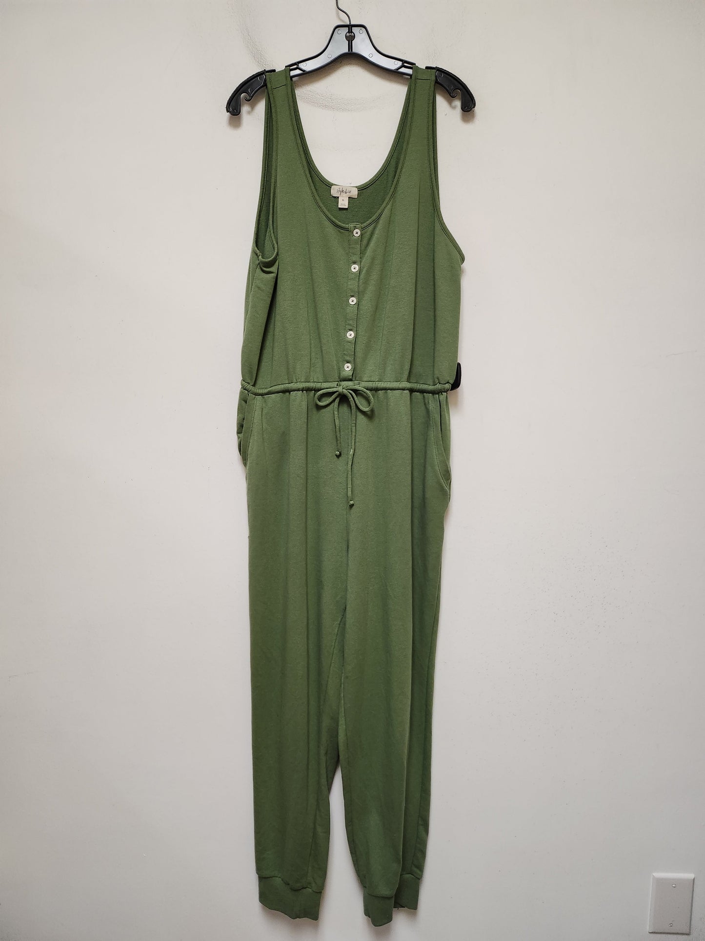 Jumpsuit By Style And Company In Green, Size: Xl