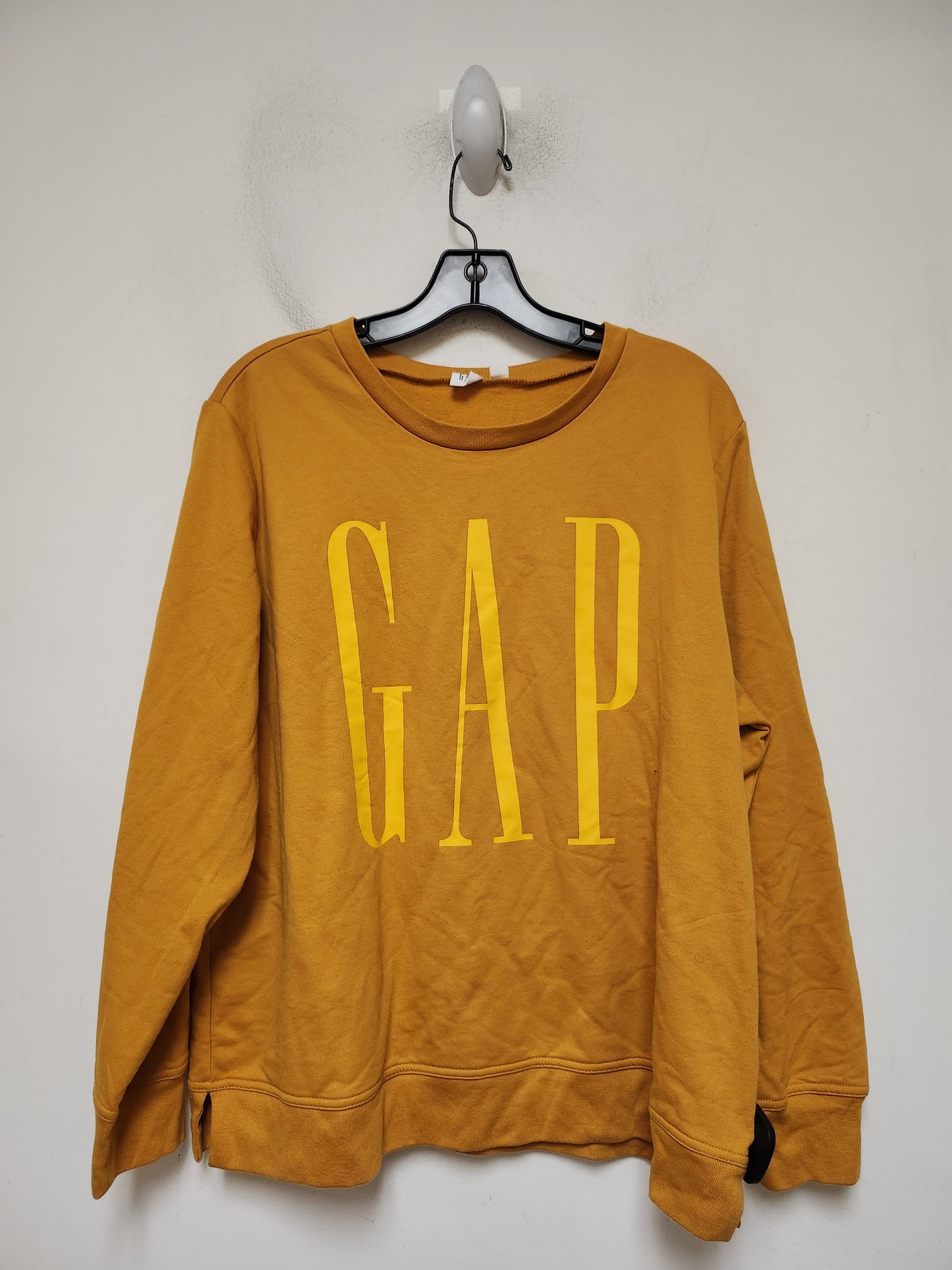 Sweatshirt Crewneck By Gap In Yellow, Size: Xl