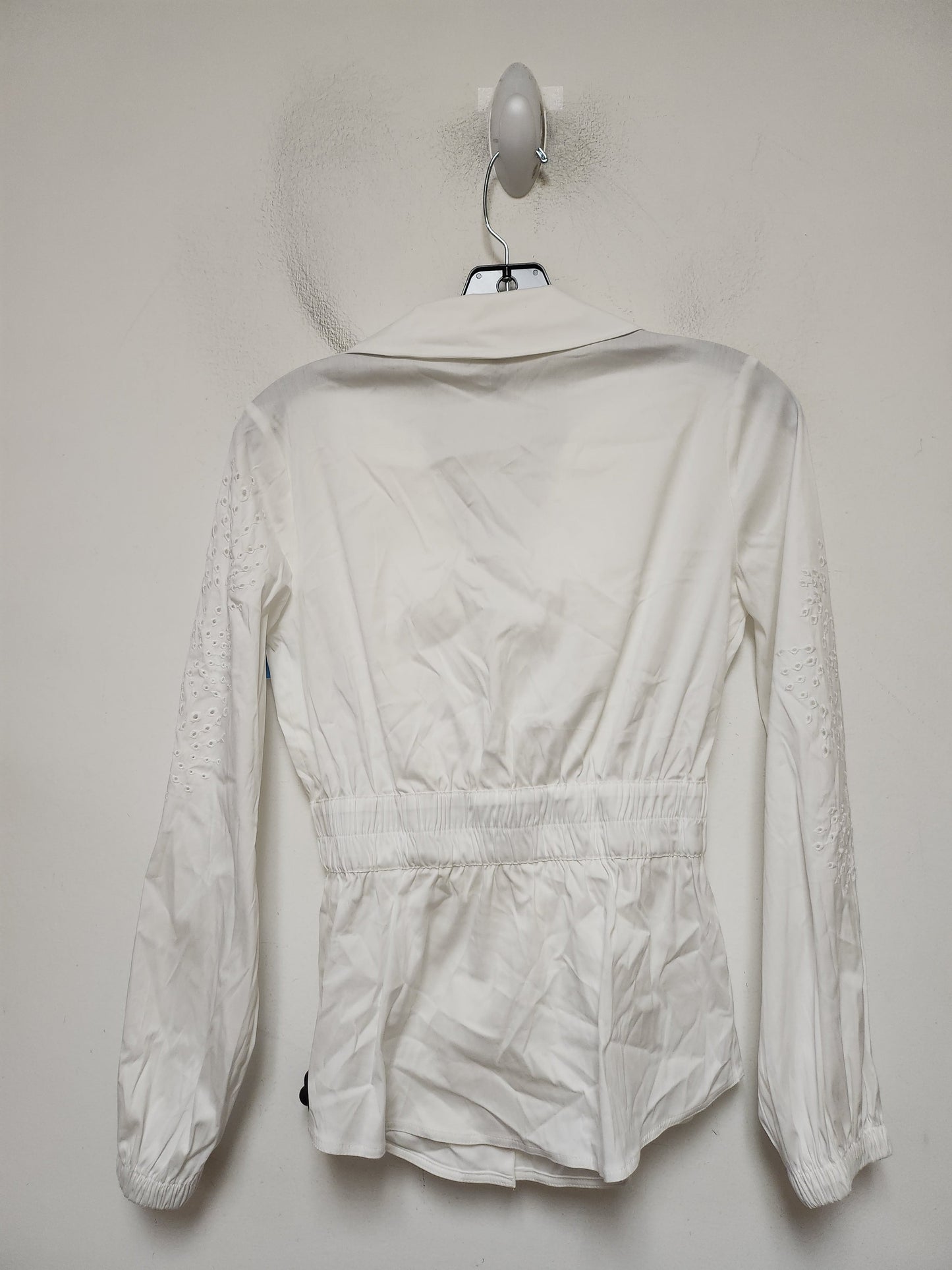 Top Long Sleeve By White House Black Market In White, Size: Xxs