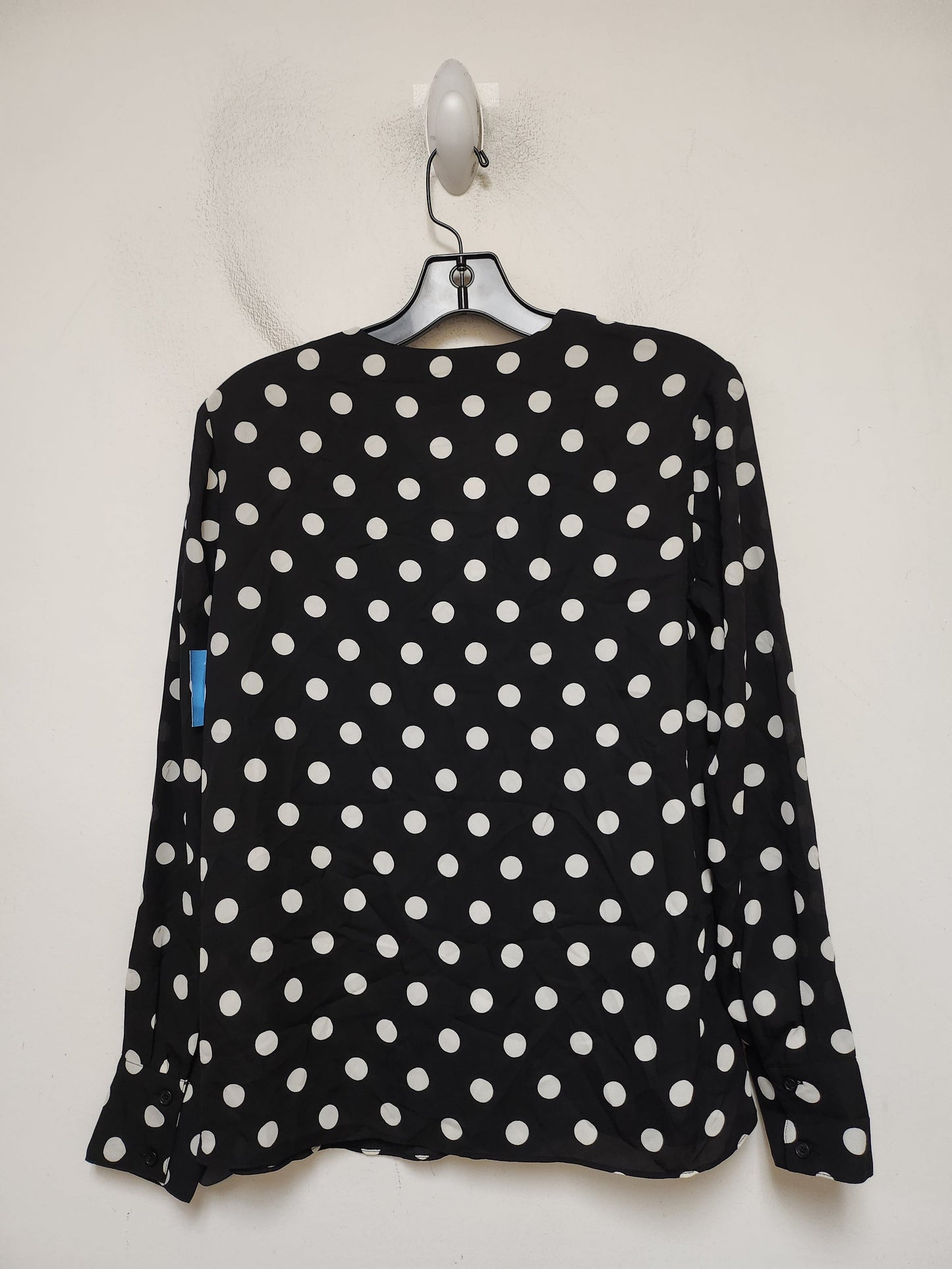 Top Long Sleeve By Banana Republic In Polkadot Pattern, Size: Xs