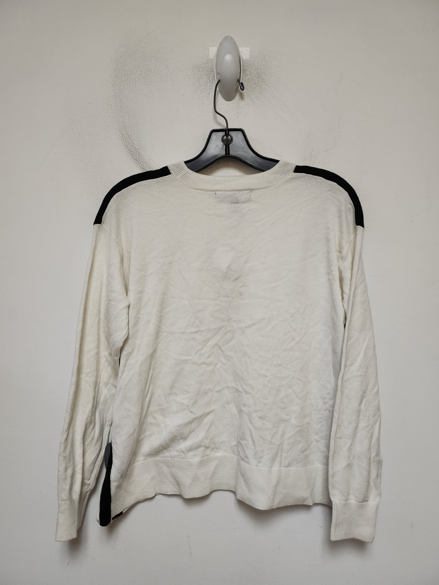 Top Long Sleeve By Banana Republic In Black & White, Size: Xs