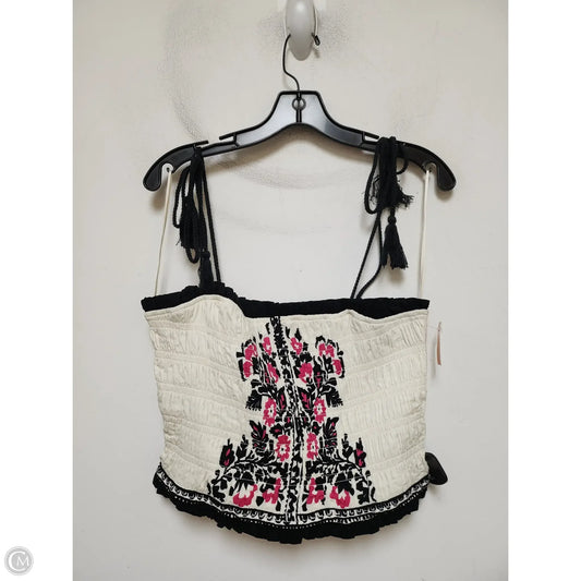 Top Sleeveless By Blue Rain In Black & Cream, Size: L