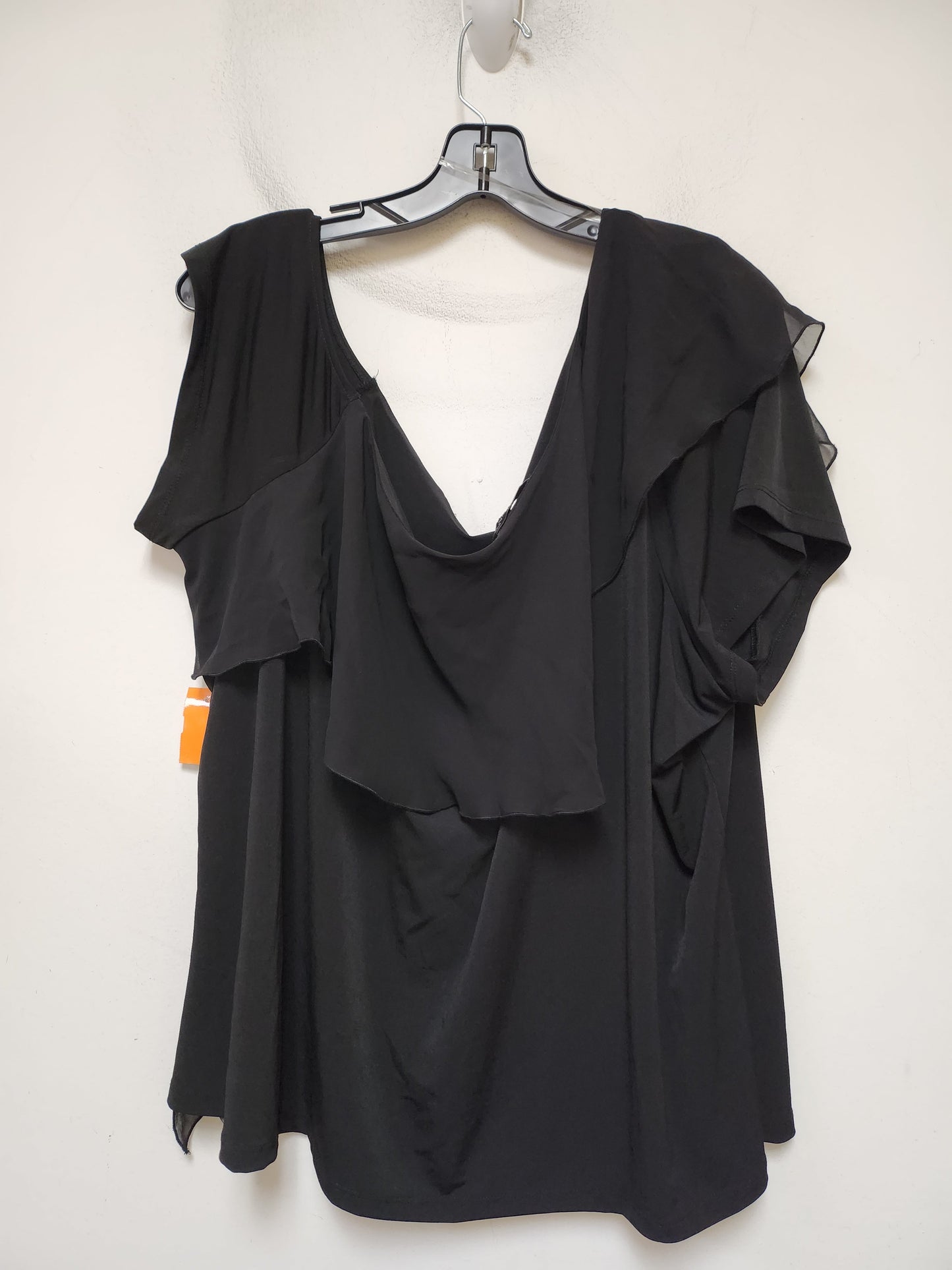 Top Short Sleeve By Lane Bryant In Black, Size: 3x