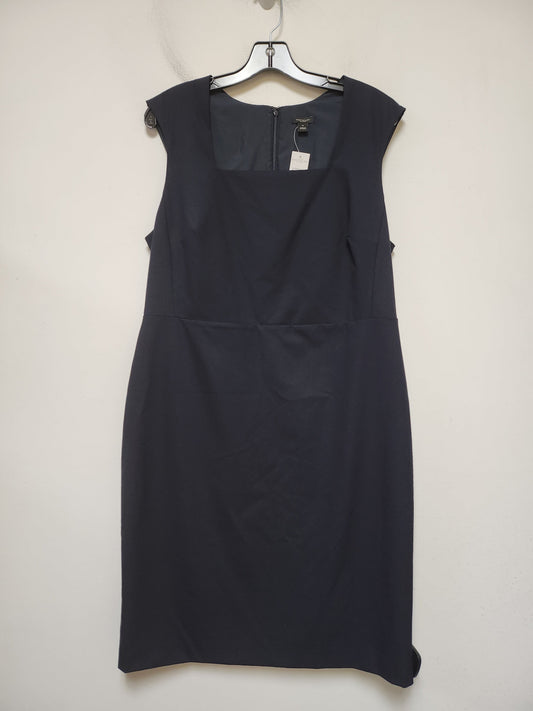 Dress Casual Midi By Ann Taylor In Navy, Size: L