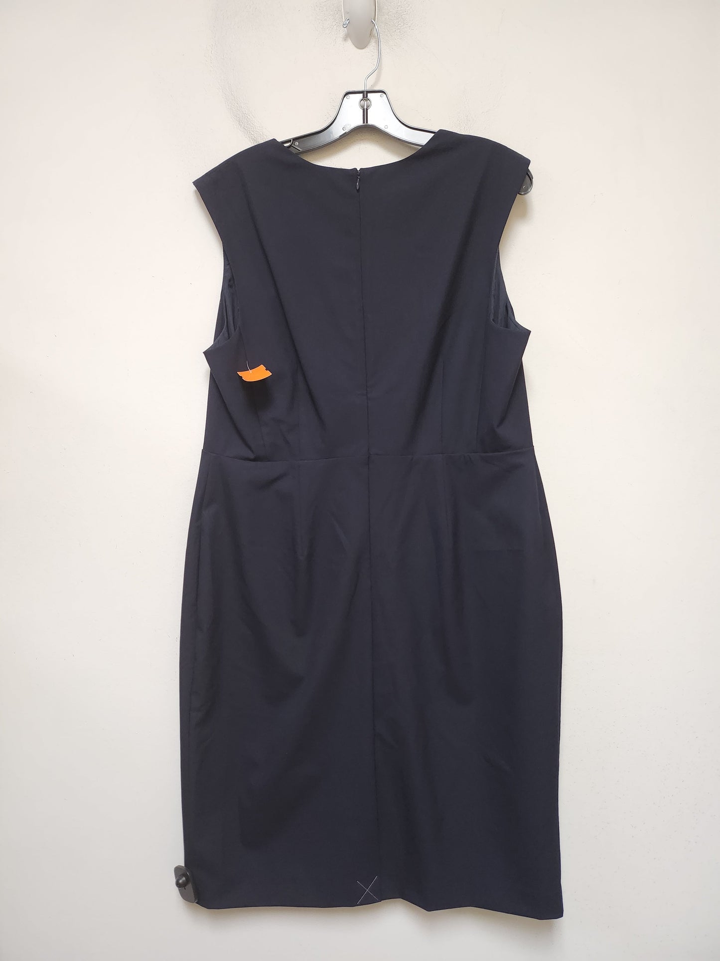 Dress Casual Midi By Ann Taylor In Navy, Size: L