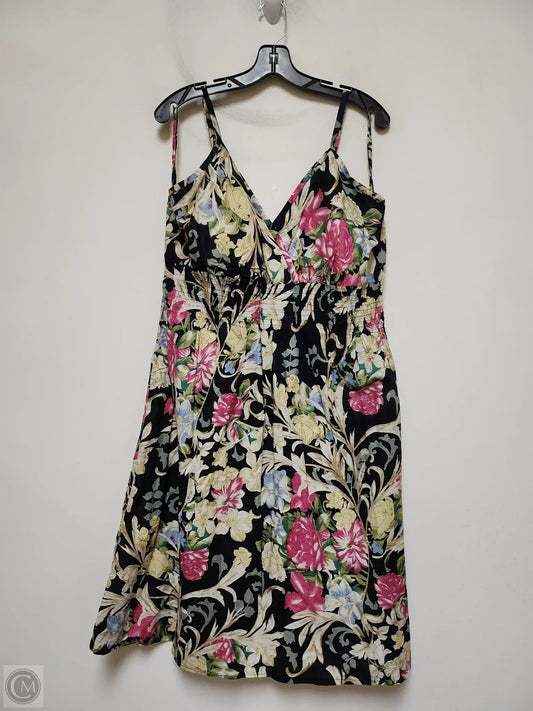 Dress Casual Midi By Clothes Mentor In Floral Print, Size: 3x