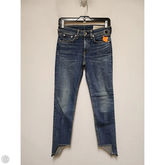 Jeans Skinny By Rag And Bone In Blue Denim, Size: 2