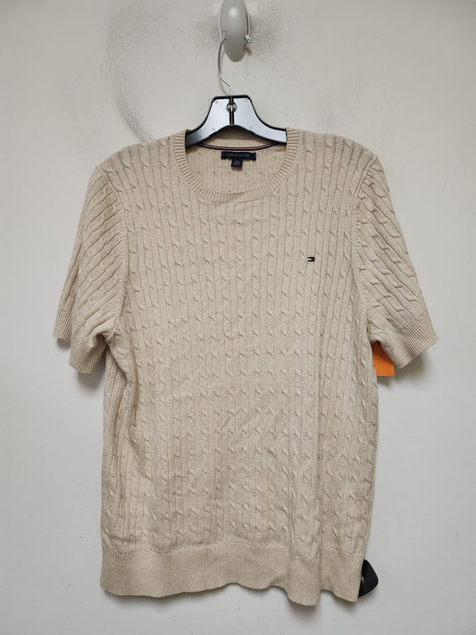 Top Short Sleeve By Tommy Hilfiger In Tan, Size: Xl