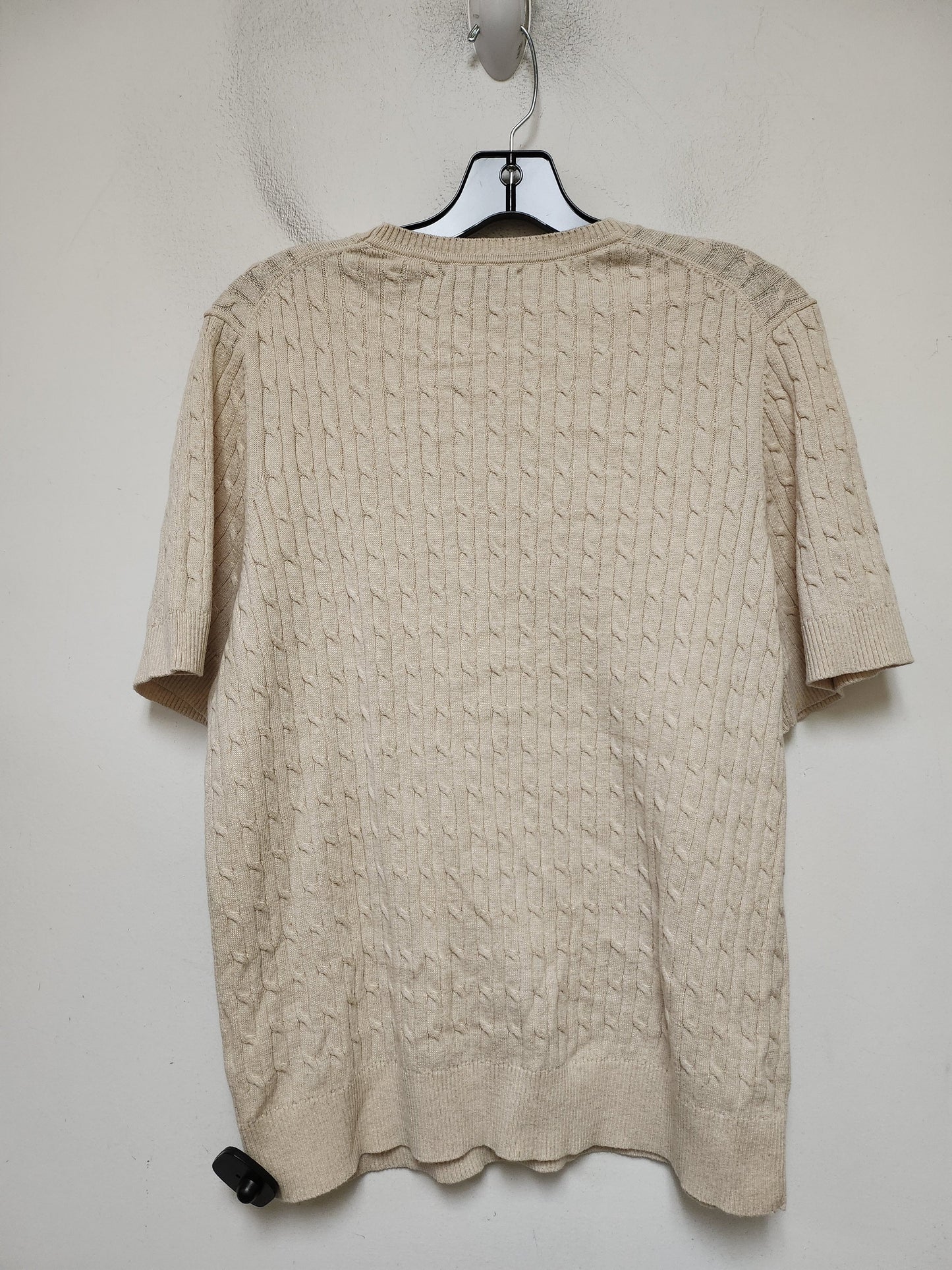 Top Short Sleeve By Tommy Hilfiger In Tan, Size: Xl