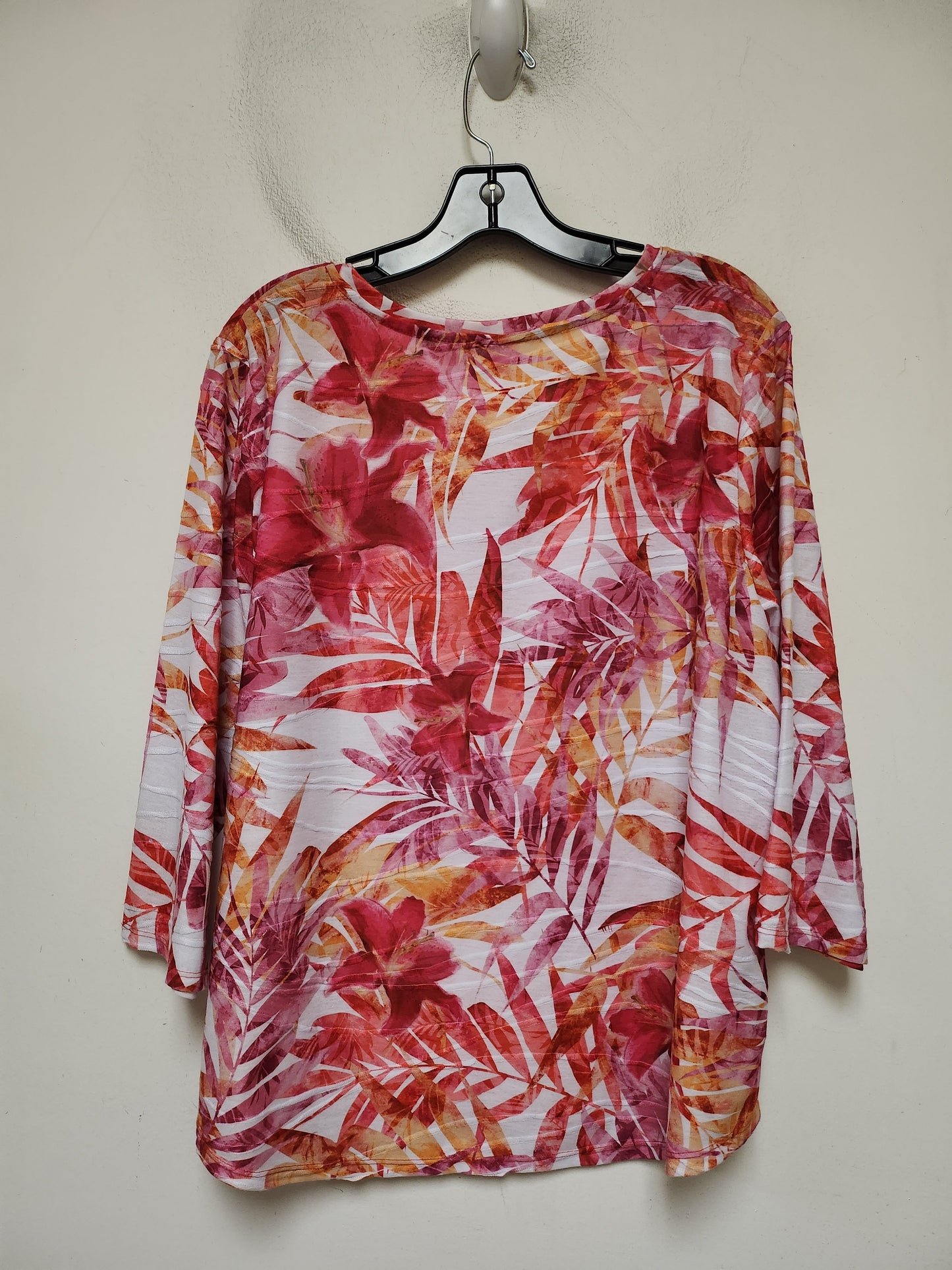 Top Short Sleeve By Clothes Mentor In Floral Print, Size: Xl