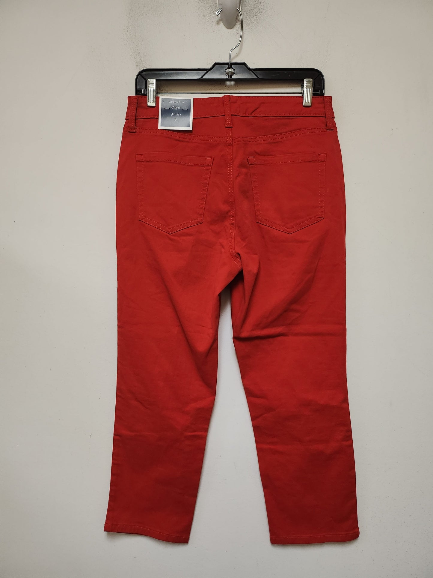 Jeans Cropped By Charter Club In Red, Size: 8