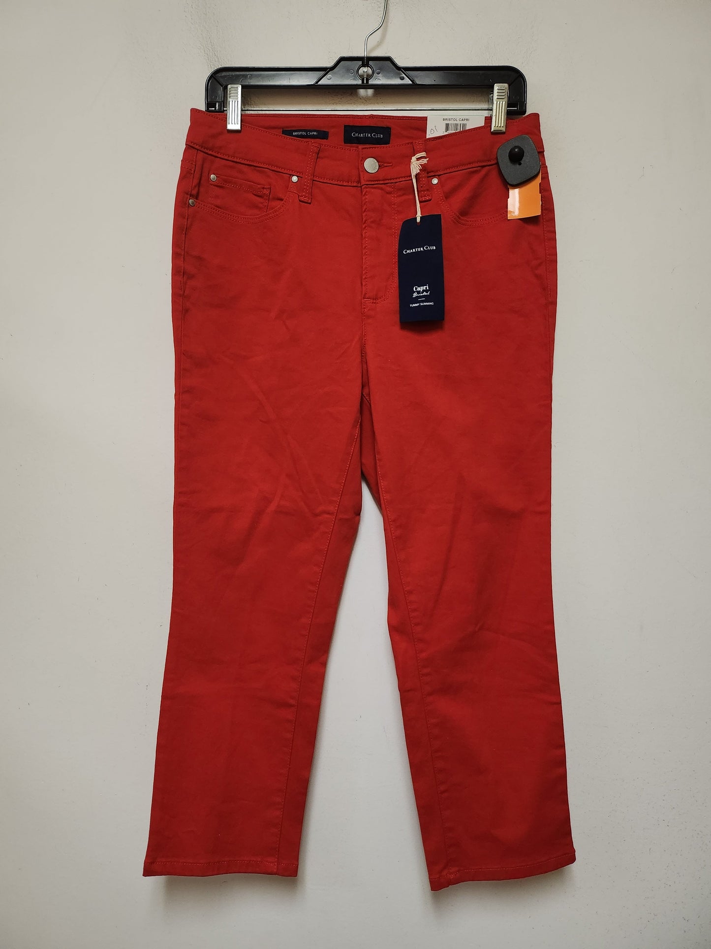 Jeans Cropped By Charter Club In Red, Size: 8