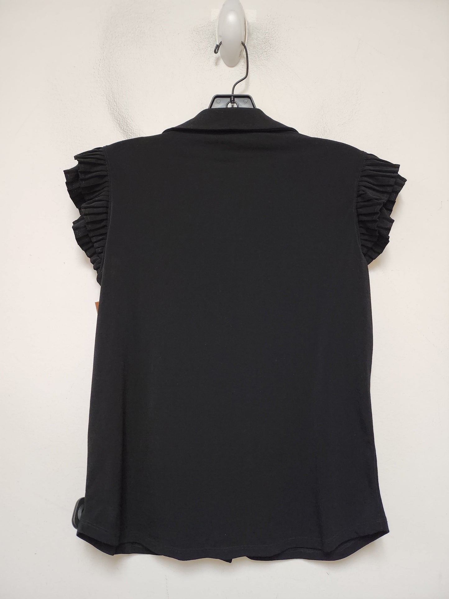 Top Short Sleeve By Adrianna Papell In Black, Size: Xs