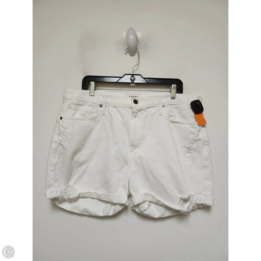 Shorts By Frame In White Denim, Size: 10