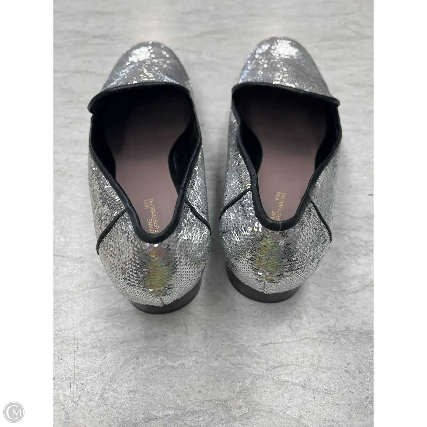 Shoes Designer By Diane Von Furstenberg In Silver, Size: 11