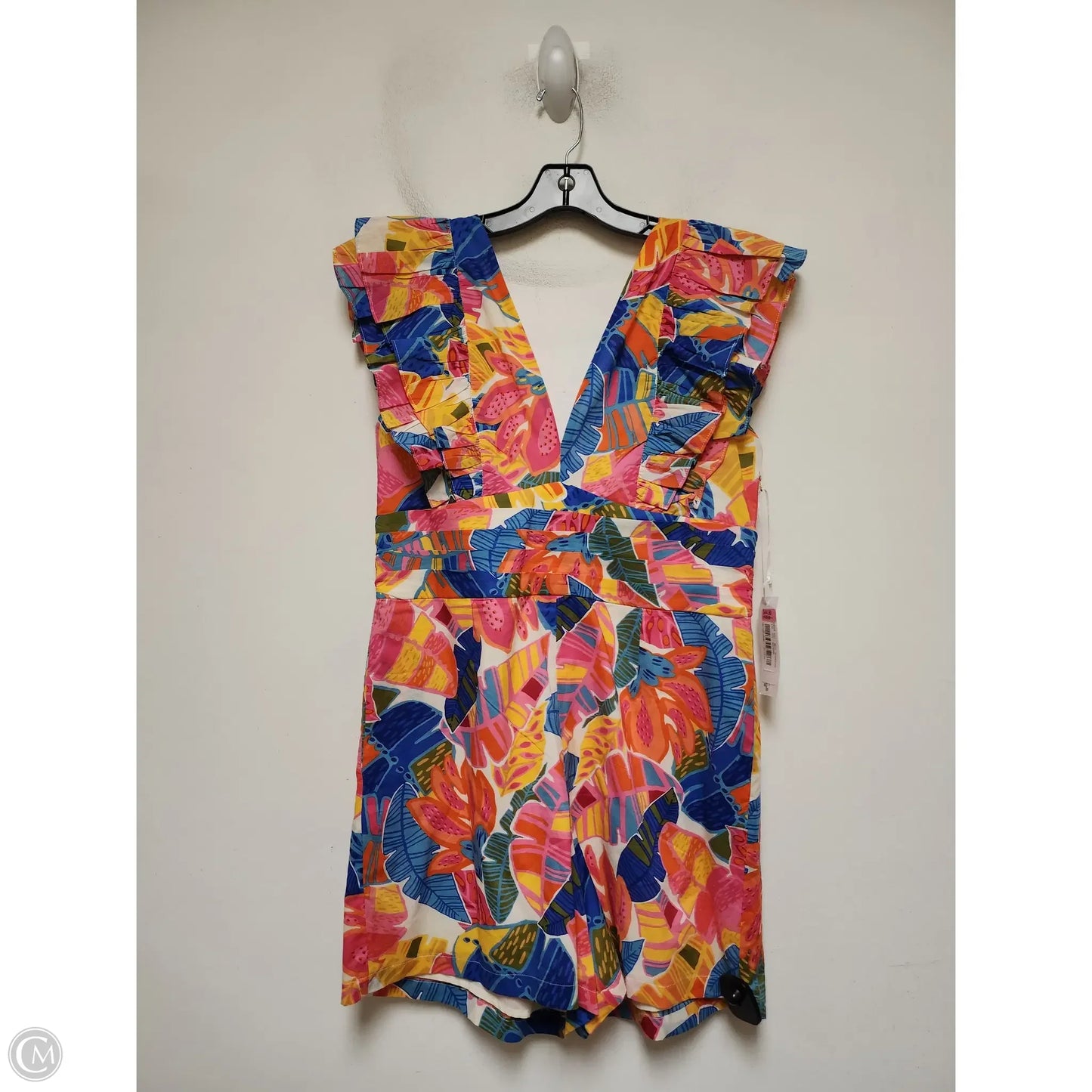 Romper By Clothes Mentor In Tropical Print, Size: M