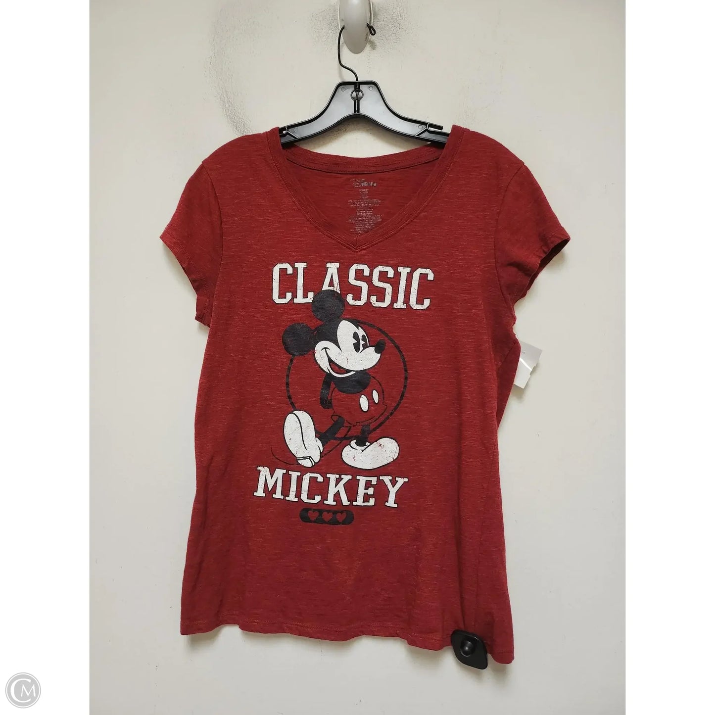 Top Short Sleeve Basic By Walt Disney In Red, Size: Xl