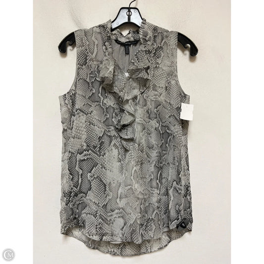 Top Sleeveless By White House Black Market In Snakeskin Print, Size: Xs