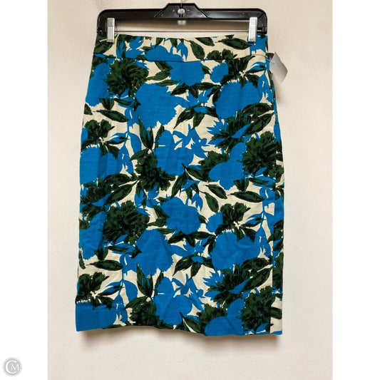 Skirt Midi By J. Crew In Blue & Green, Size: 2