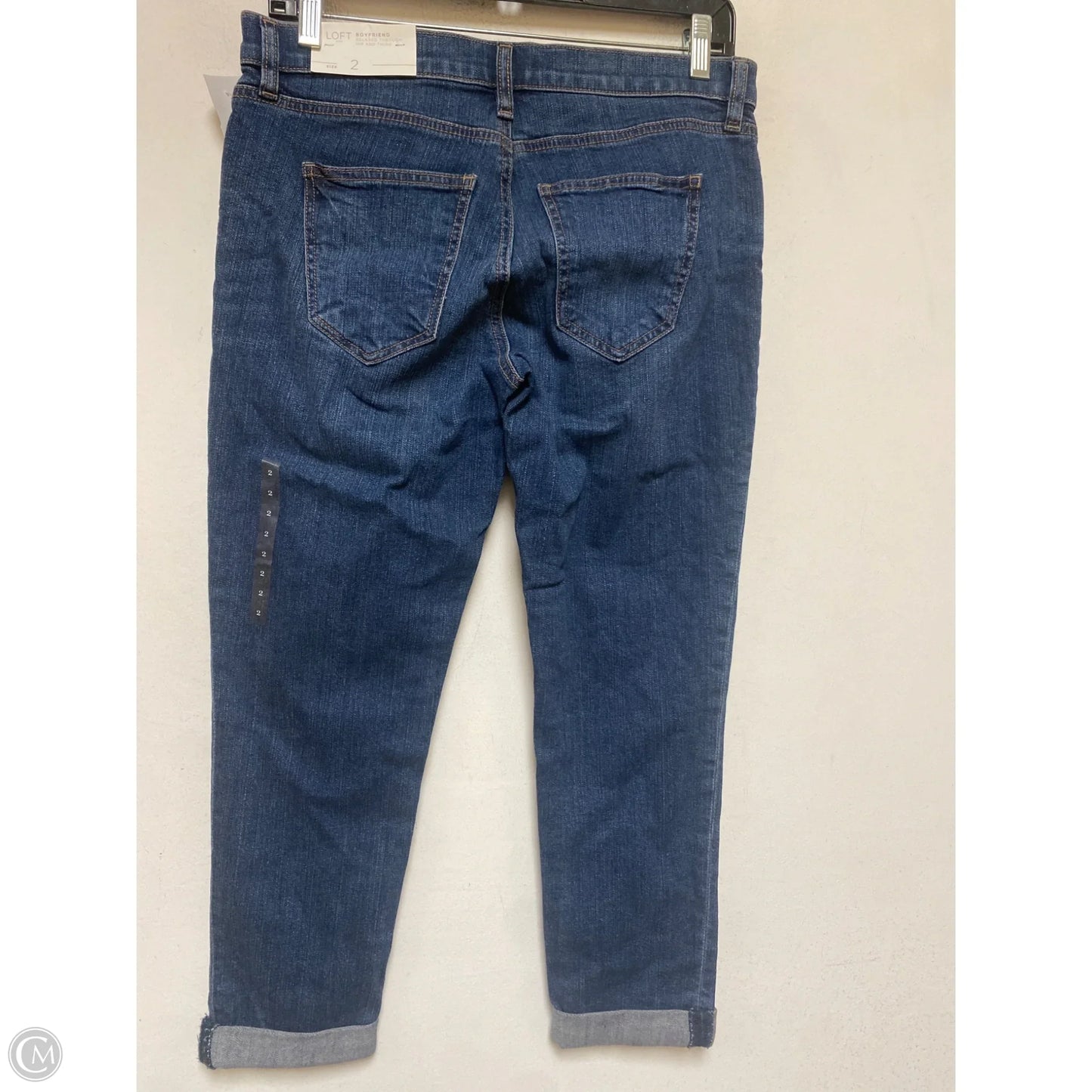 Jeans Boyfriend By Loft In Blue Denim, Size: 2
