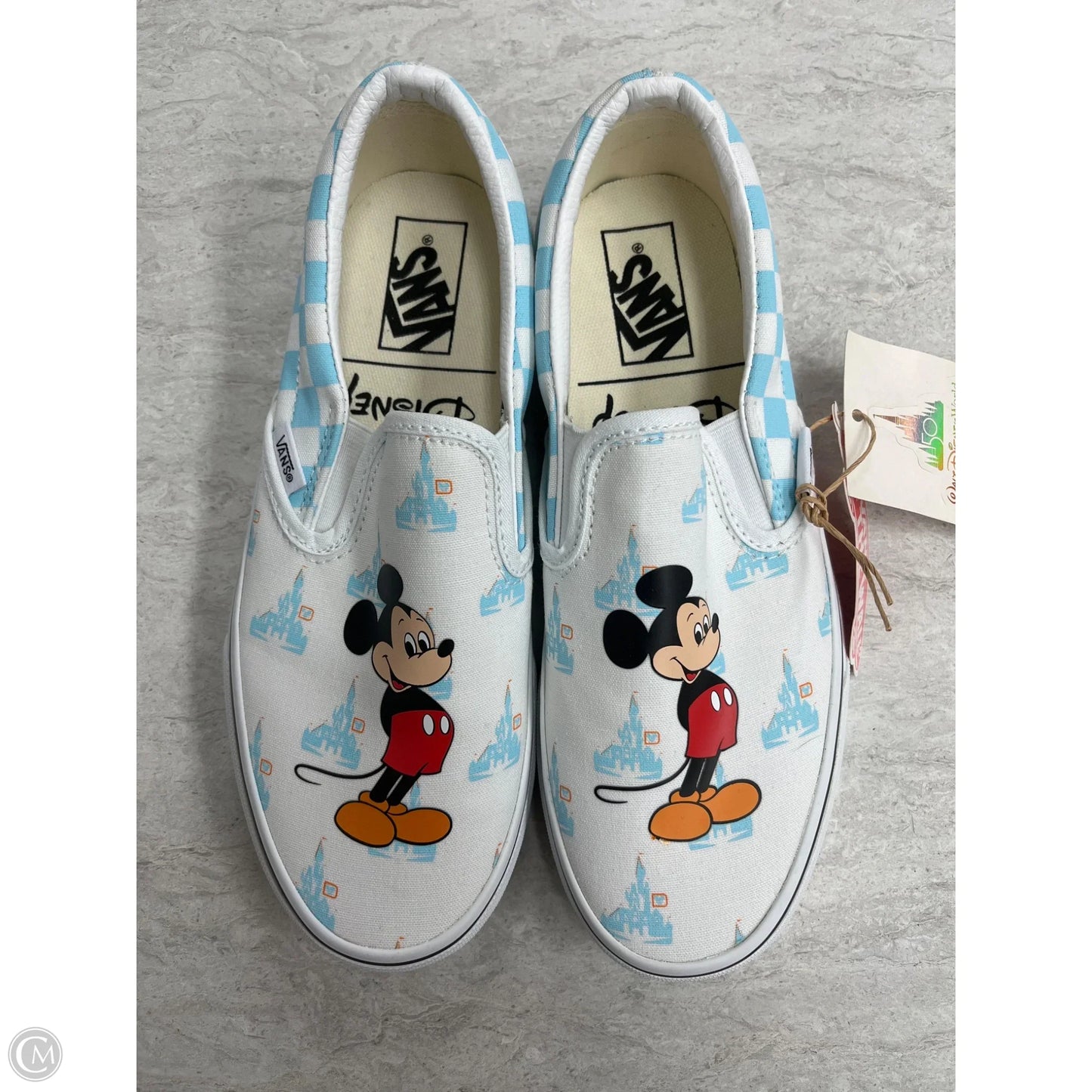 Shoes Sneakers By Vans In Blue & White, Size: 7.5