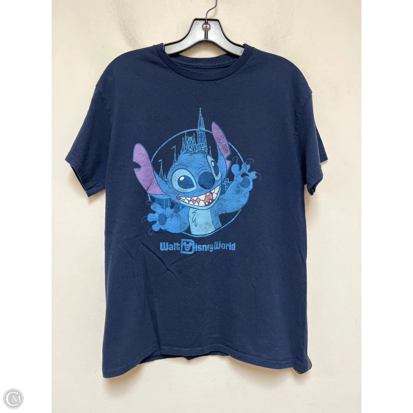 Top Short Sleeve Basic By Walt Disney In Navy, Size: S