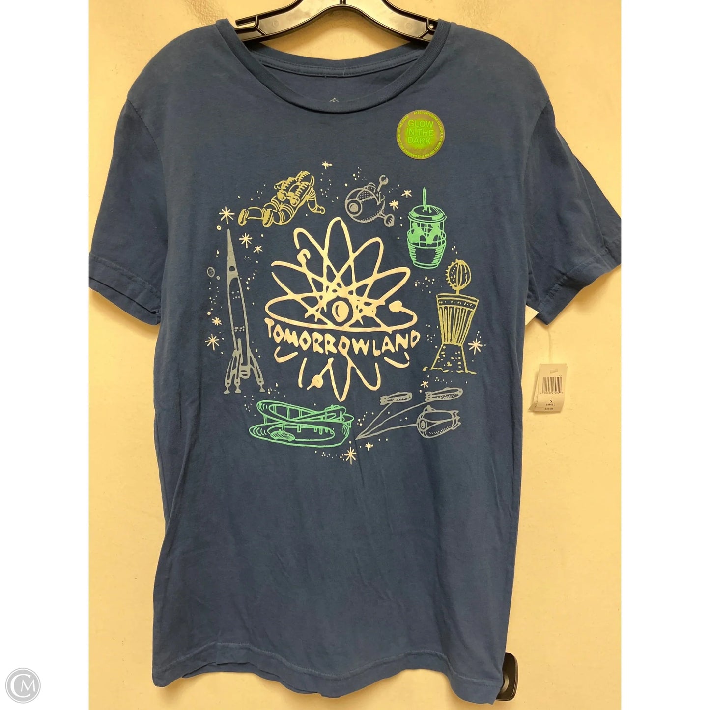 Top Short Sleeve Basic By Walt Disney In Blue, Size: S