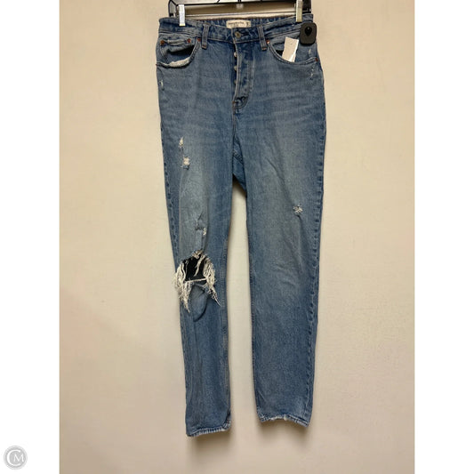 Jeans Straight By Abercrombie And Fitch In Blue Denim, Size: 6
