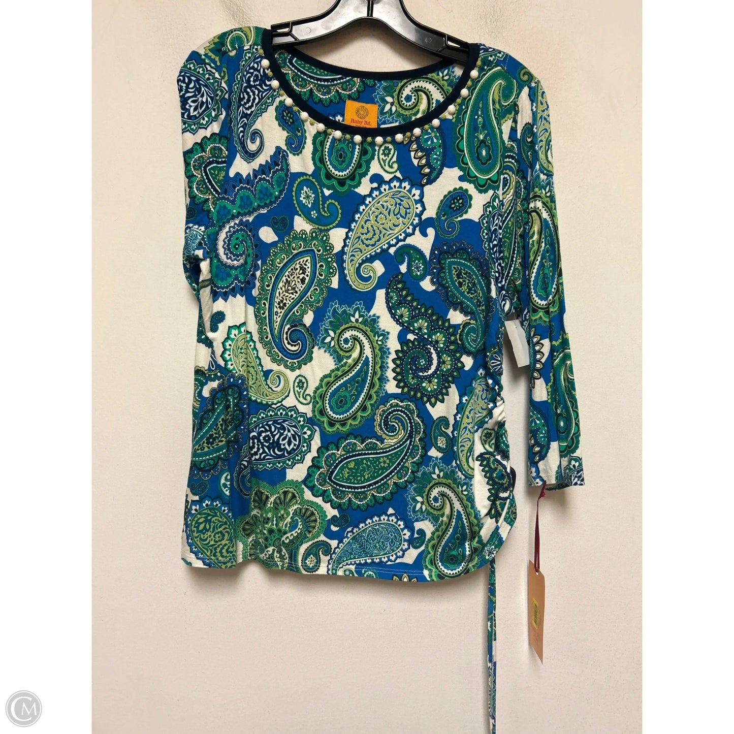 Top Long Sleeve By Ruby Rd In Paisley Print, Size: Lp