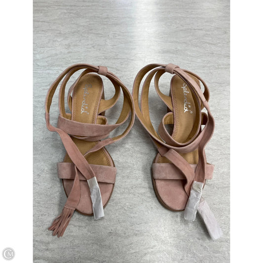 Sandals Heels Block By Splendid In Pink, Size: 7.5