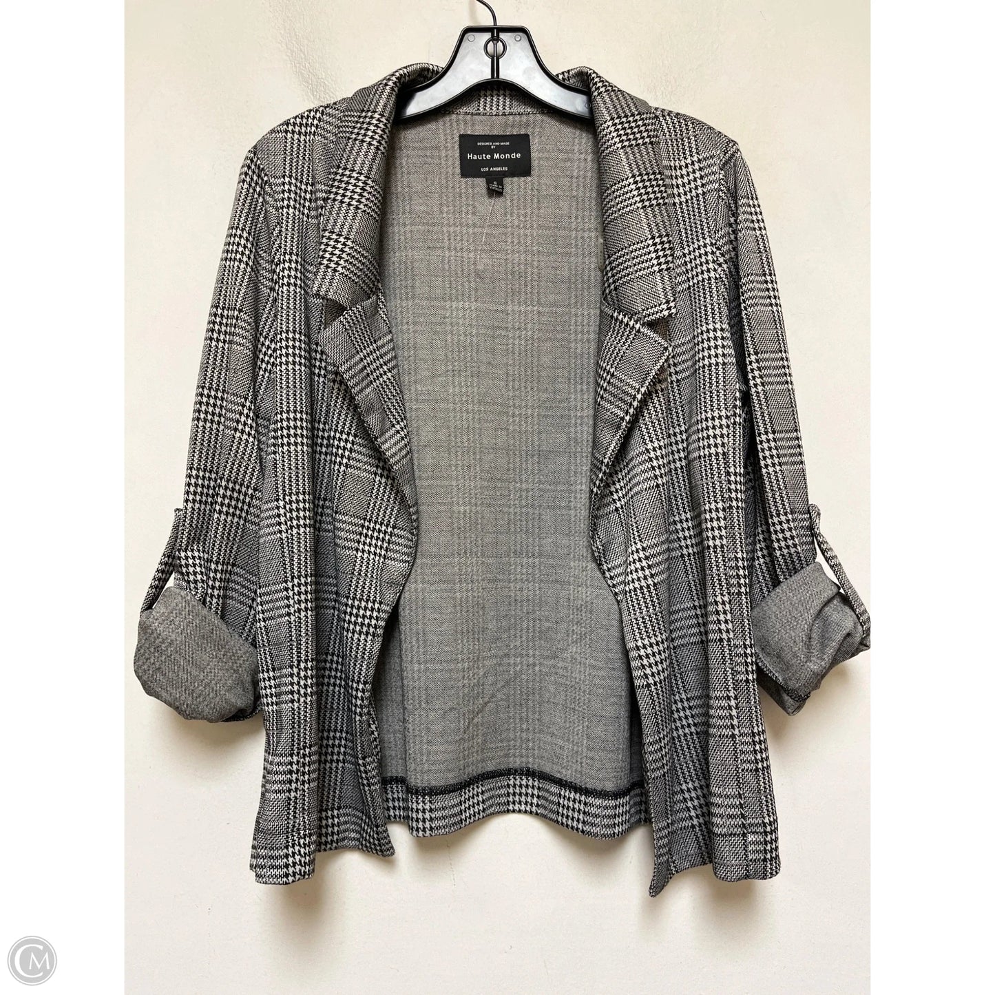 Blazer By Haute Monde In Plaid Pattern, Size: S