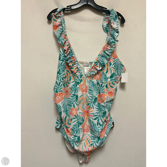 Swimsuit By Clothes Mentor In Green & Orange, Size: Xxl