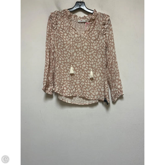 Top Long Sleeve By Vineyard Vines In Tan, Size: Xs