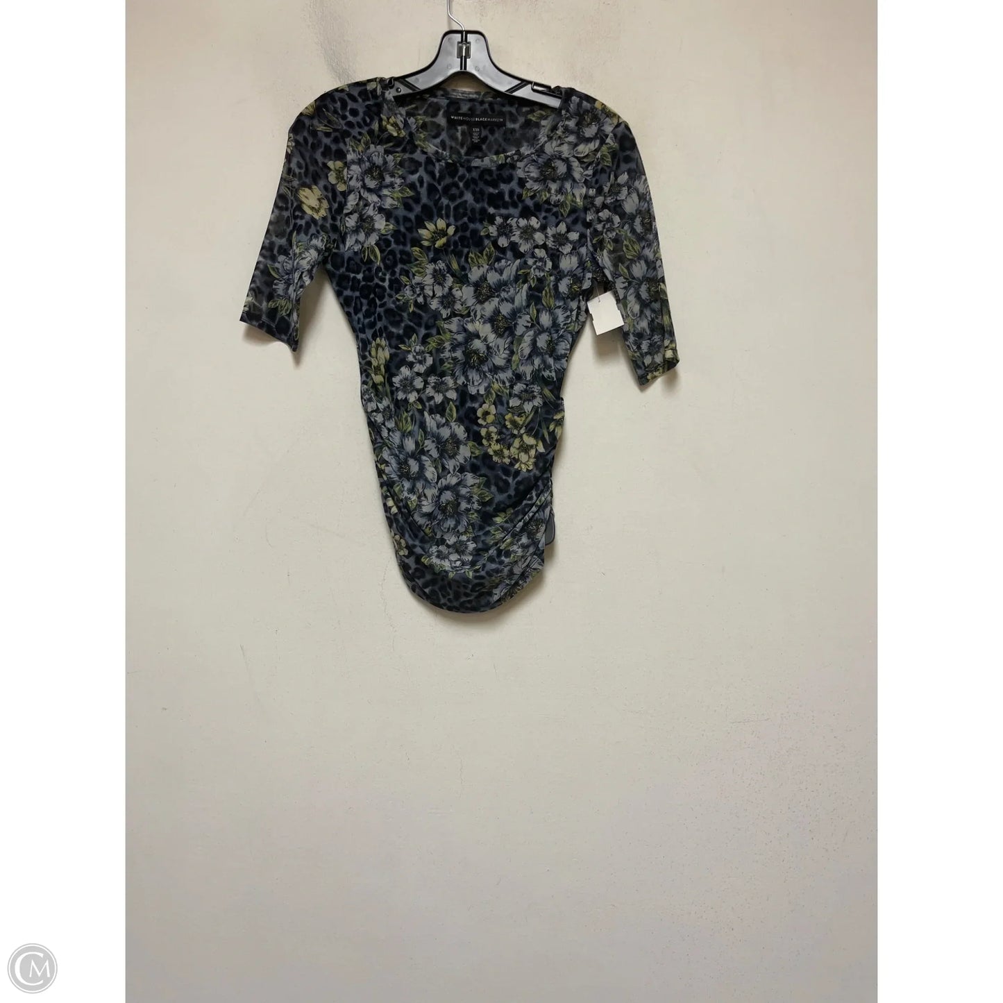 Top Short Sleeve By White House Black Market In Blue & Green, Size: Xxs