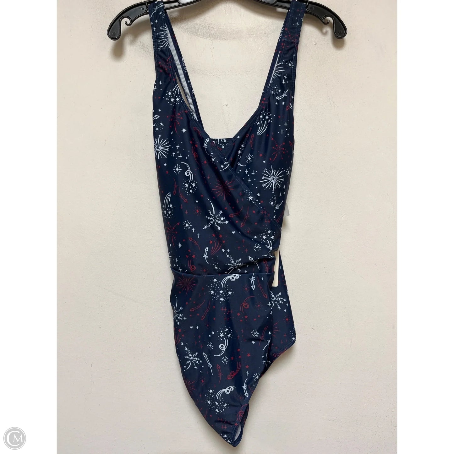 Swimsuit By Clothes Mentor In Blue Red & White, Size: Xxl