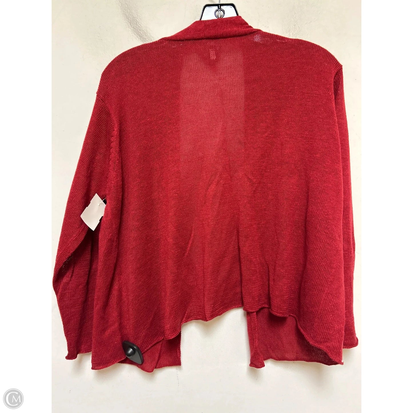 Sweater Cardigan By Eileen Fisher In Red, Size: L
