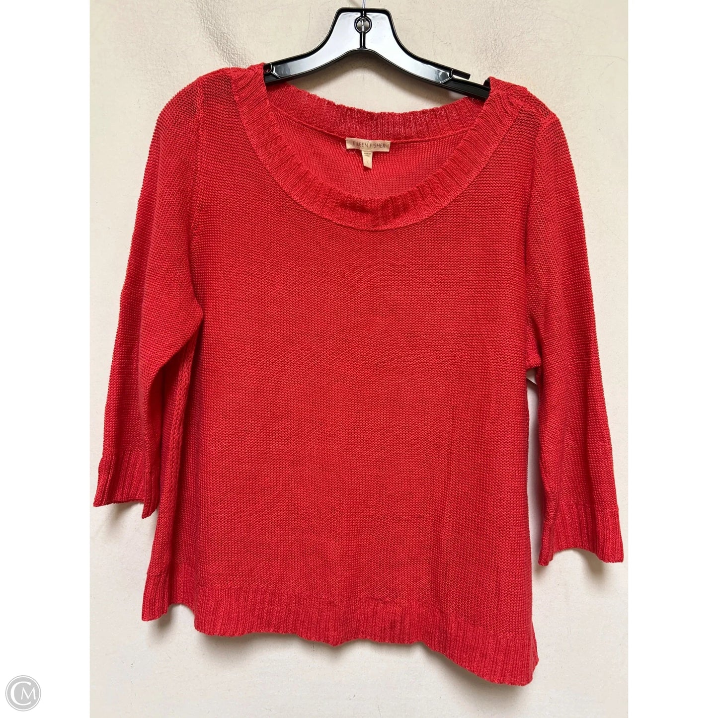 Top Short Sleeve By Eileen Fisher In Coral, Size: L