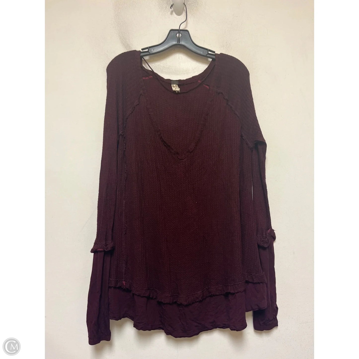 Top Long Sleeve By We The Free In Purple, Size: S