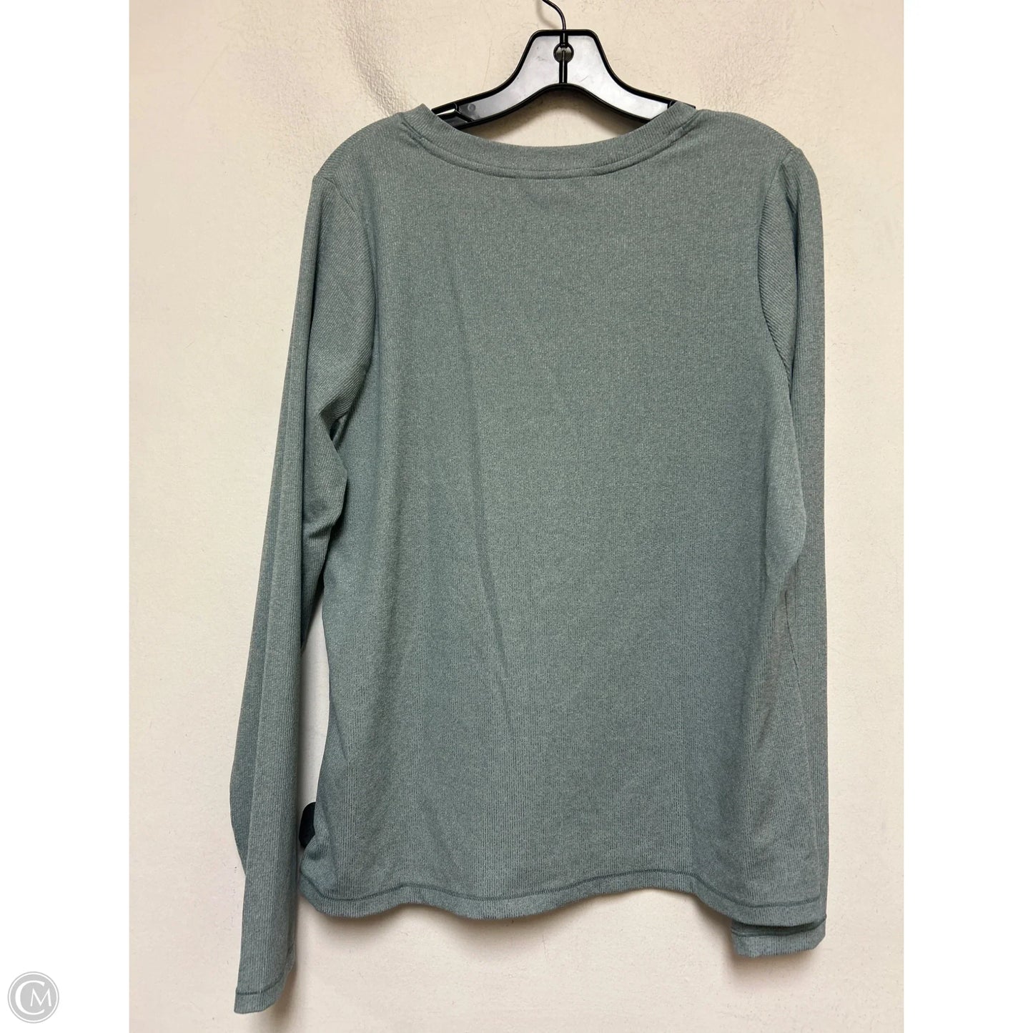 Athletic Top Long Sleeve Crewneck By Athleta In Green, Size: 1x
