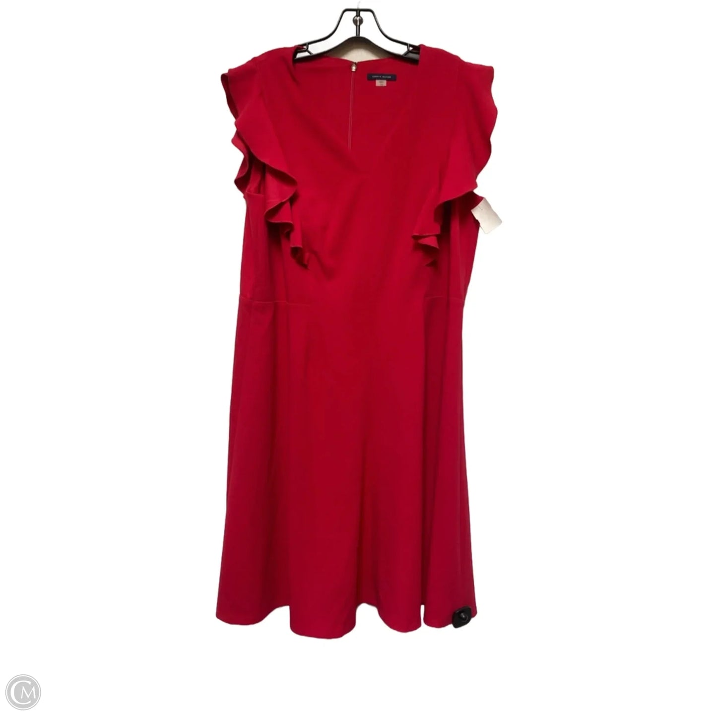 Dress Casual Midi By Tommy Hilfiger In Red, Size: L