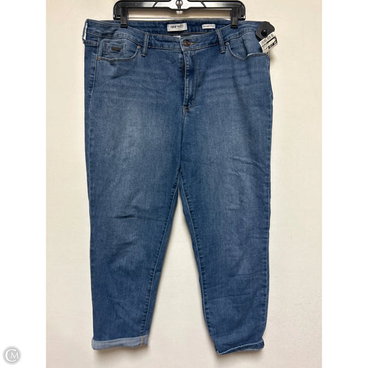 Jeans Cropped By Nine West In Blue Denim, Size: 16