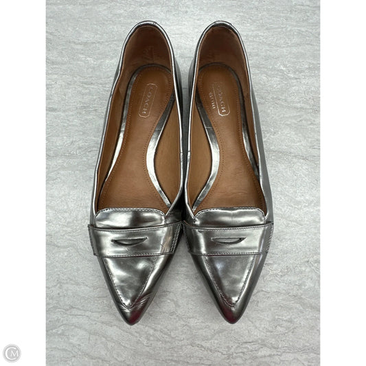 Shoes Designer By Coach In Silver, Size: 6