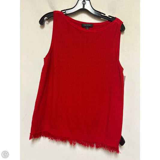 Top Sleeveless By Ann Taylor In Red, Size: M