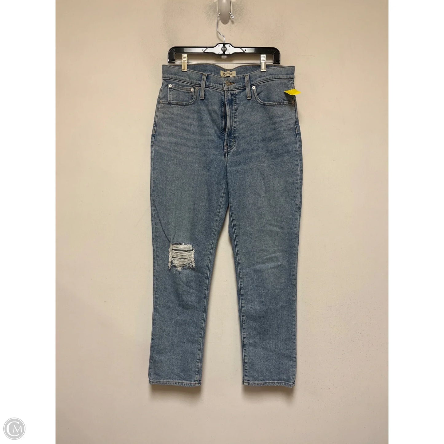 Jeans Straight By Madewell In Blue Denim, Size: 10