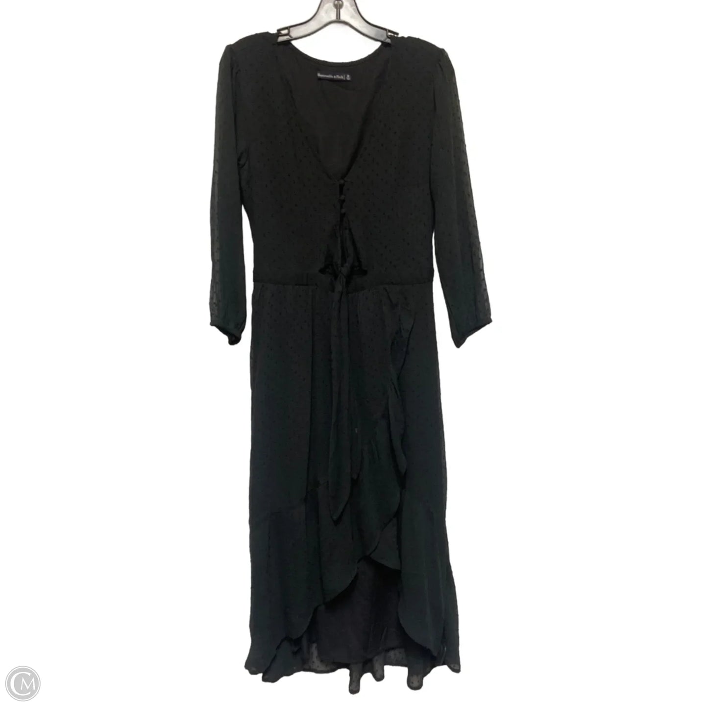 Dress Casual Midi By Abercrombie And Fitch In Black, Size: M