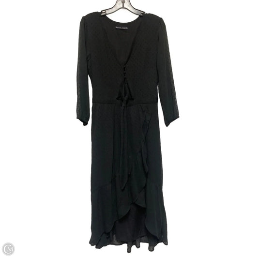 Dress Casual Midi By Abercrombie And Fitch In Black, Size: M