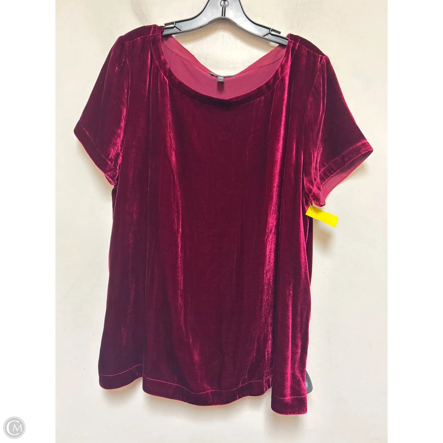 Top Short Sleeve By Eileen Fisher In Maroon, Size: L