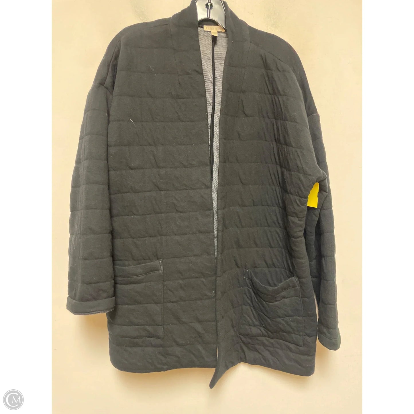 Jacket Puffer & Quilted By Eileen Fisher In Black, Size: L
