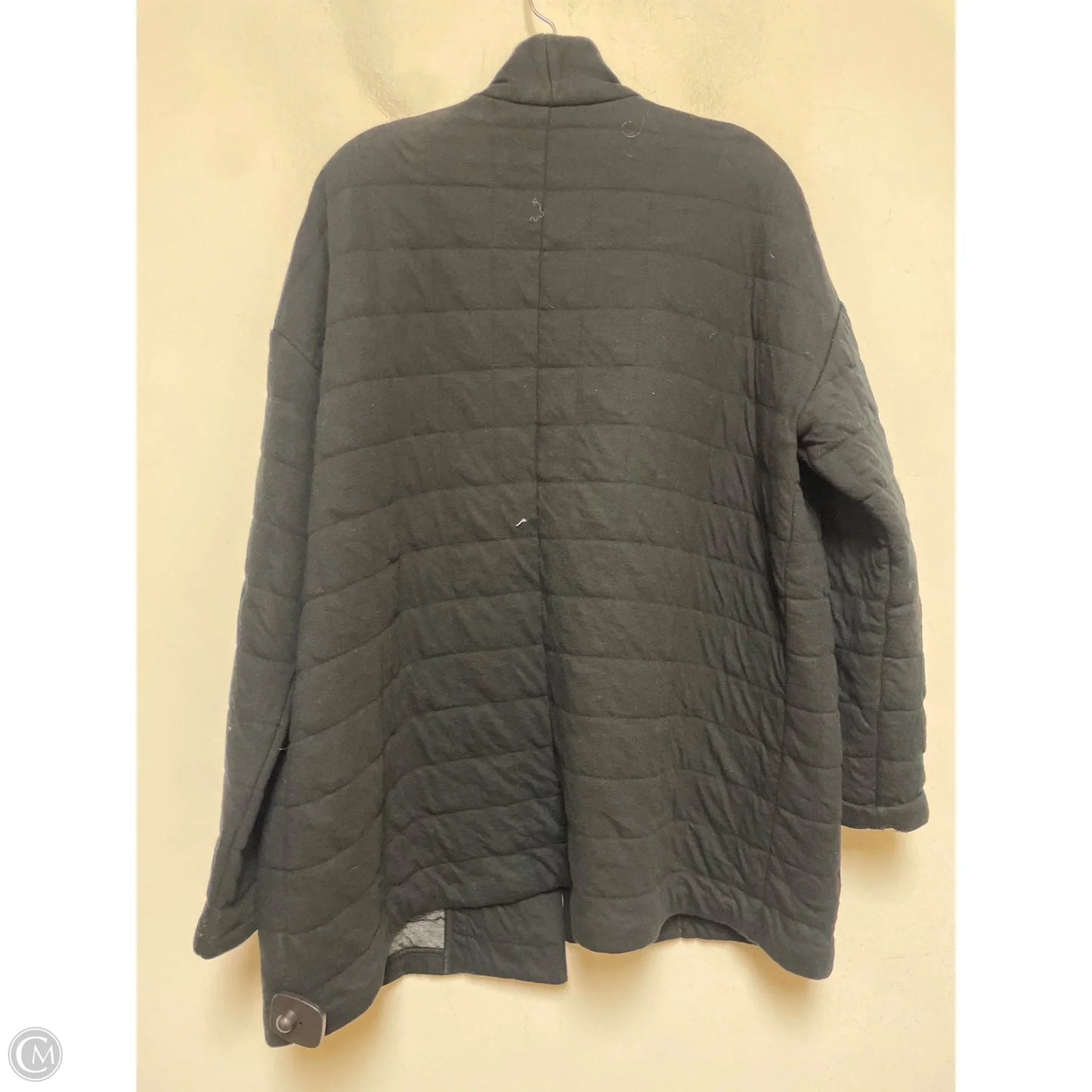 Jacket Puffer & Quilted By Eileen Fisher In Black, Size: L